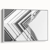 Framed canvas featuring a black and white vintage landscape painting, ideal for bedroom wall art.
