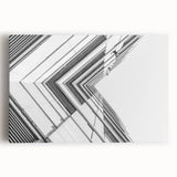 Large black and white abstract acrylic print on canvas, ideal for kitchen wall art.