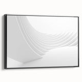 Framed canvas featuring a black and white vintage landscape painting, ideal for bedroom wall art.
