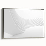 Vintage poster art featuring colorful abstract design on a large framed canvas, suited for living room decor.