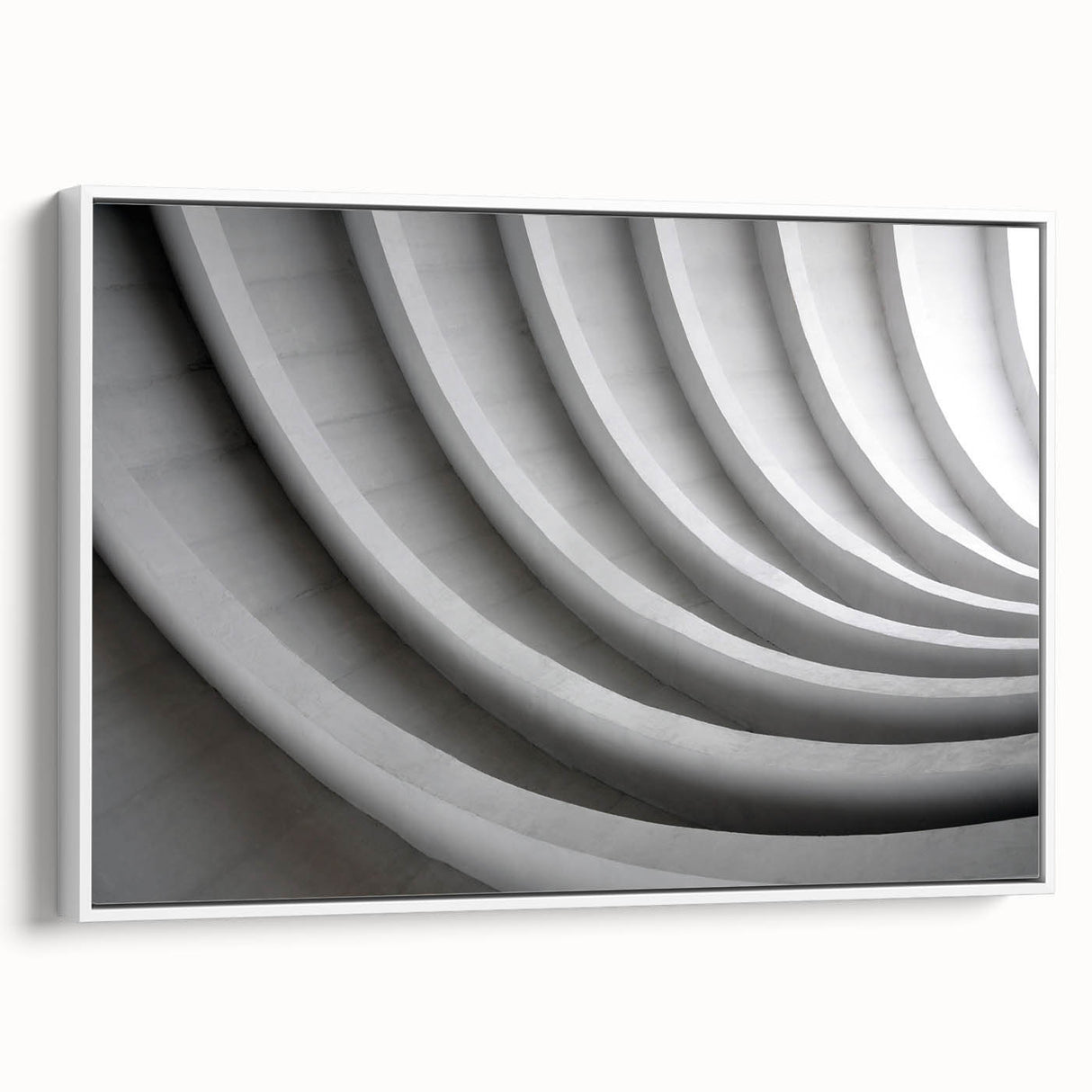 Framed canvas of a black and white vintage landscape painting, suitable for bedroom wall art.