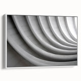 Framed canvas of a black and white vintage landscape painting, suitable for bedroom wall art.