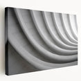 Large abstract painting on stretched canvas featuring swirls of blue and white, ideal for kitchen wall art.