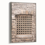 Framed canvas of a vintage landscape painting featuring colorful art on a black background, ideal for living room decor.