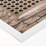 Art deco poster featuring geometric patterns in gold and black on rolled canvas, suitable for dining room wall art.