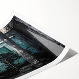 Extra large wall art featuring line art flowers in black on white, rolled print, suitable for large living room decor.