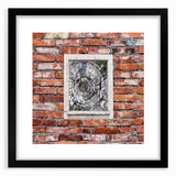 Extra large abstract art print featuring textured swirls in vibrant colors on a black framed canvas.