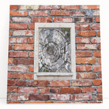 Large black and white abstract print on stretched canvas, ideal for kitchen wall art or bedroom ambiance.