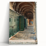 Large black and white photo of a cityscape on stretched canvas, ideal for kitchen wall art or bedroom ambiance.