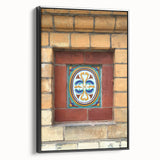 Black and white landscape art painting on framed canvas, featuring a serene mountain scene, suitable for bedroom wall decor.