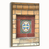 Black and white vintage landscape painting on a framed canvas, ideal for bedroom wall decor.