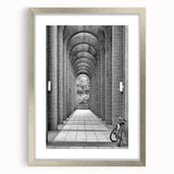 Textured abstract art print in muted gray and silver tones on a framed canvas, suitable for bedroom decor.