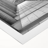 Art Deco poster featuring a geometric pattern in gold and black on rolled canvas, suitable for dining room wall art.