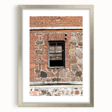 Textured abstract art print in earthy tones on framed canvas, ideal for modern bedroom ambiance.