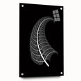 Acrylic glass panel showcasing a sleek side view with metal pins for secure mounting, ideal for modern home decor and art displays. The clear finish enhances vibrant colors, making it perfect for showcasing photography or artwork.