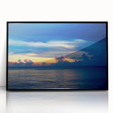 Large abstract wall art on acrylic, featuring swirling blue and gray tones, ideal for modern art wall decor.