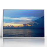 Art deco poster featuring a geometric pattern in muted gold and white tones on a framed acrylic print.