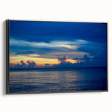 Framed canvas featuring a black and white vintage landscape painting, ideal for bedroom wall decor.