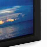 Close-up of extra large black wall art on canvas featuring colorful, textured abstract patterns, ideal for living room decor.