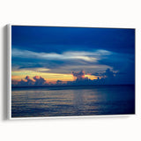 Vintage poster art featuring colorful abstract design on a large framed canvas, ideal for living room decor.