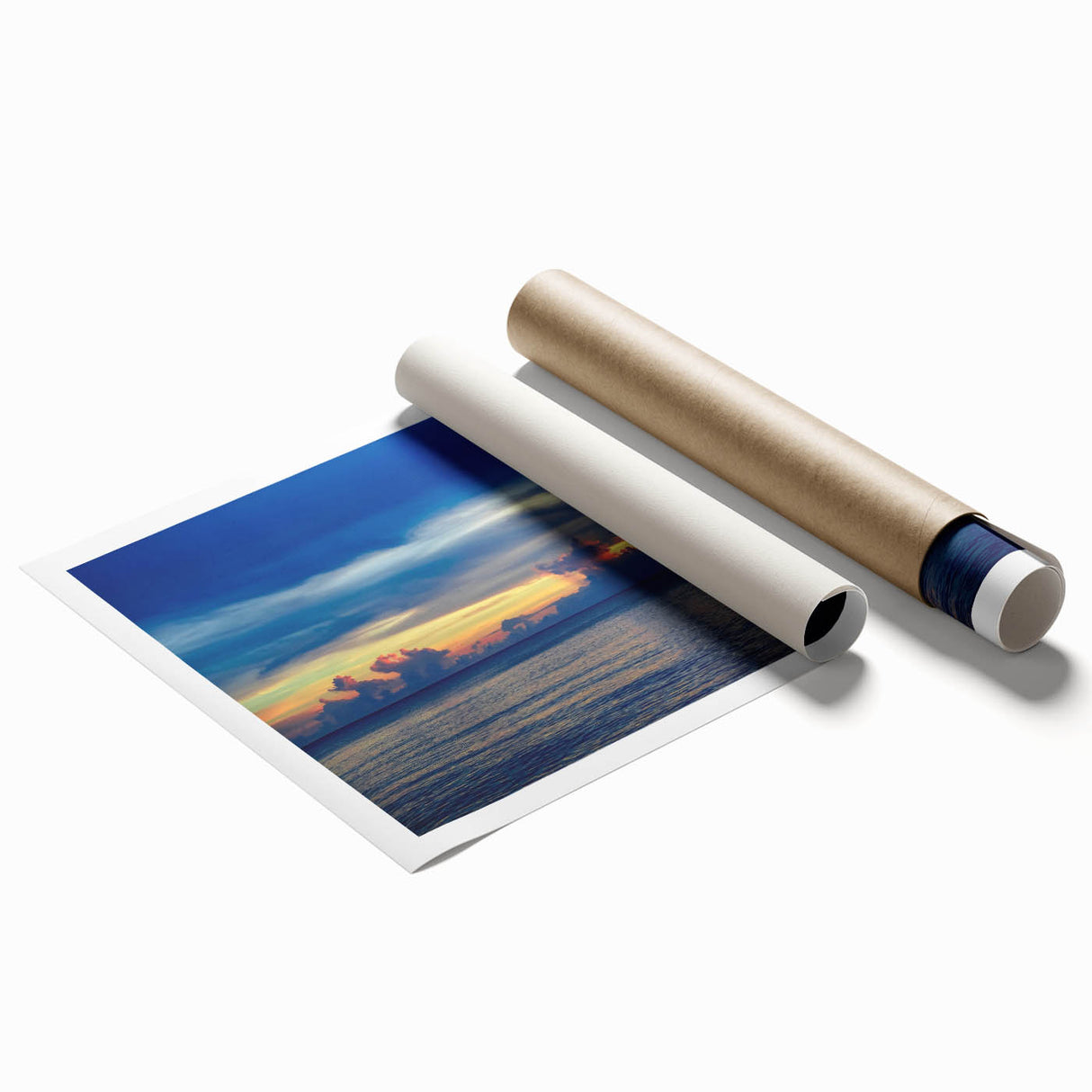 Extra large rolled canvas featuring a floral art design in soft pastel shades.