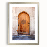 Textured abstract art print in neutral tones on framed canvas, suitable for bedroom wall decor.