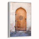 Extra large framed canvas of vintage poster art featuring colorful abstract shapes on a black background.