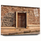 Large abstract wall art on acrylic, featuring swirling blue and grey tones, ideal for modern bedroom or dining room decor.