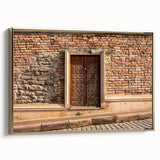 Framed canvas depicting a black and white vintage landscape, ideal for bedroom wall art.