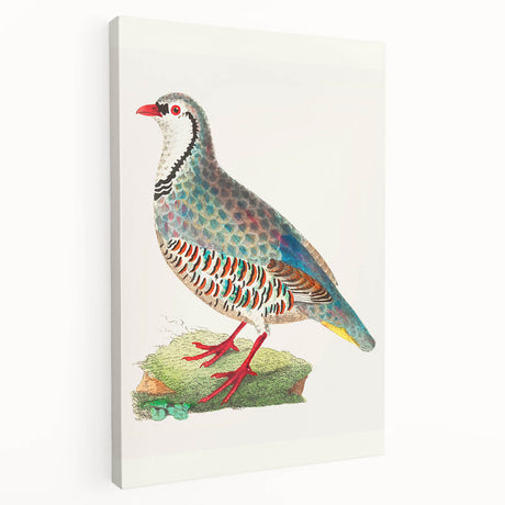 Stretched canvas side view showcasing a vibrant abstract art design with bold colors and textures, ideal for modern home decor and art enthusiasts.