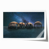 Extra large rolled canvas print of vibrant floral art, ideal for art wall dining room or classy bathroom.