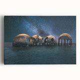 Large black and white abstract acrylic print on canvas, ideal for kitchen wall art.