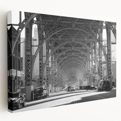 Large abstract canvas art in blue and white tones, suitable for kitchen wall decor.
