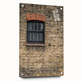 Large abstract wall art on acrylic glass, featuring swirling blue and white tones.