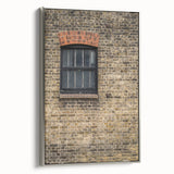 Framed canvas featuring a vintage landscape art painting with vibrant colors on a black background.