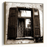 Framed canvas of a black and silver landscape painting, ideal for bedroom wall art.