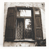 Large black and white abstract print on stretched canvas, featuring swirling patterns, ideal for kitchen wall art.