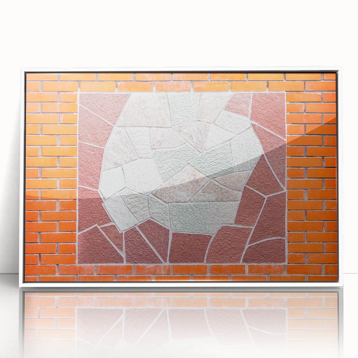 Framed acrylic print of an art deco poster with pastel shades, ideal for nursery wall art.