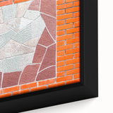 Extra large framed canvas featuring textured black wall art with colorful abstract designs, ideal for living room decor.