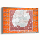 Framed canvas landscape art painting featuring a vintage-style black wall art with colorful accents.