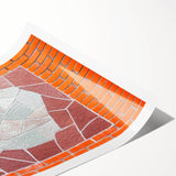 Extra large wall art featuring line art flowers in black on white, rolled canvas, ideal for large living room wall decor.