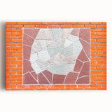 Large black and white abstract design on stretched canvas, ideal for kitchen wall art.