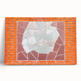 Large black and white abstract art on stretched canvas, featuring fluid, dynamic shapes.