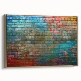 Framed canvas featuring a vintage-style landscape painting in muted earth tones, ideal for bedroom wall art.