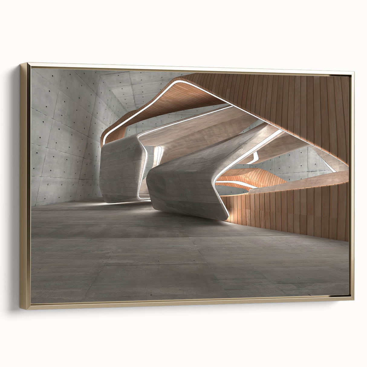 Framed canvas landscape art painting depicting colorful rolling hills under a stormy sky, ideal for a living room.