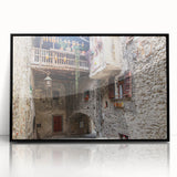 Large abstract wall art in muted tones on framed acrylic, ideal for modern living room decor.