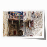 Extra large rolled canvas featuring a floral design in muted pastel shades, ideal for dining room wall art.