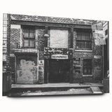 Large abstract wall art on acrylic, featuring swirling blue and gray tones, suitable for bedroom or dining room decor.