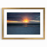 Extra large abstract art print featuring textured swirls in muted gold and cream tones on a framed canvas.