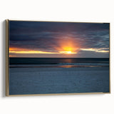 Framed canvas featuring a black and white vintage landscape painting, ideal for bedroom wall art.